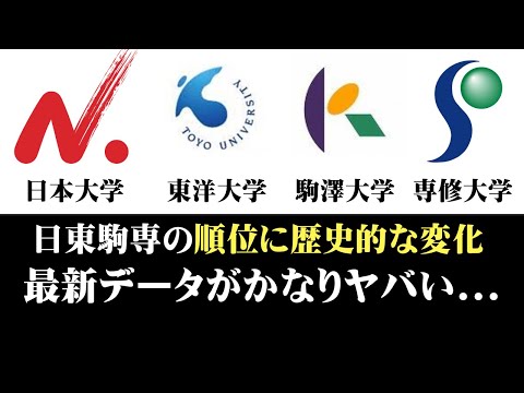 経営学科 日東駒専の序列に歴史的な変化！東洋＆駒澤の躍進と日大の下落。専修は...