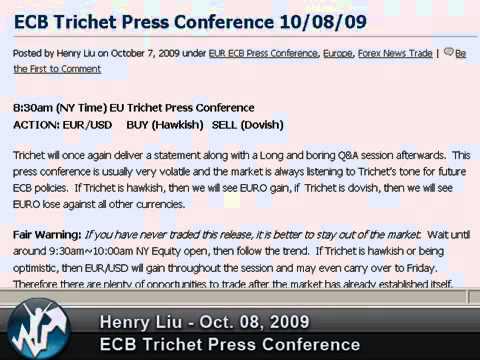 3 0 EUR ECB Press Conference 10 08 09   Forex Live Trading   News Academy mp4