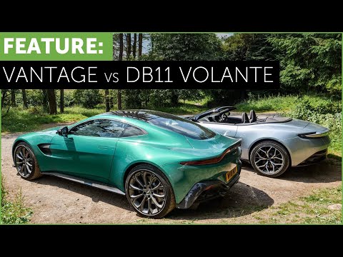 New Aston Martin Vantage vs DB11 Volante with RACE TRACK ending! w/ Tiff Needell