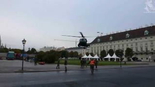 Bundesheer Hubschrauber landen am Heldenplatz 2011