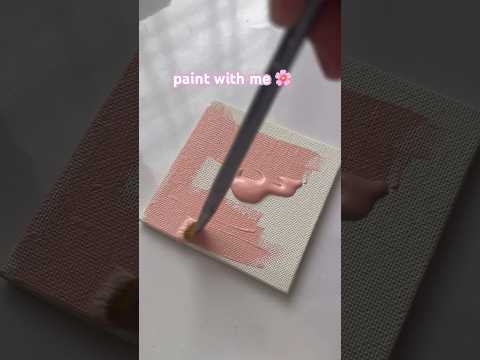 Arabic Calligraphy on a mini canvas! Paint with me 🌸 #art #shorts #artshorts