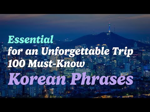 100 Basic Korean phrases for travel | Master Everyday Korean | Listen to korean