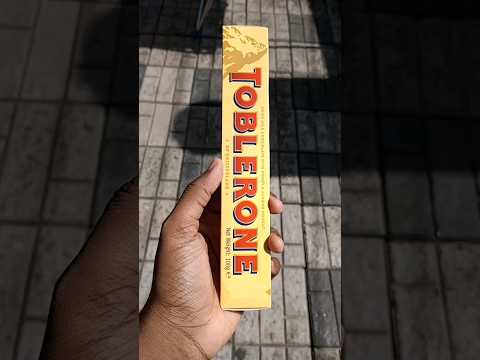 Toblerone Swiss Milk Chocolate with Honey and Almond Nougat 🤤 #shorts #toblerone #chocolate #viral