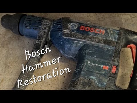 Bosch GBH 8-45 D rotary hammer restoration, failed needle bearing and loose motor fan.