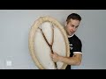 Oval drum. White - beige