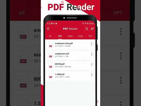 PDF Reader – PDF Viewer app has a built in PDF file manager
