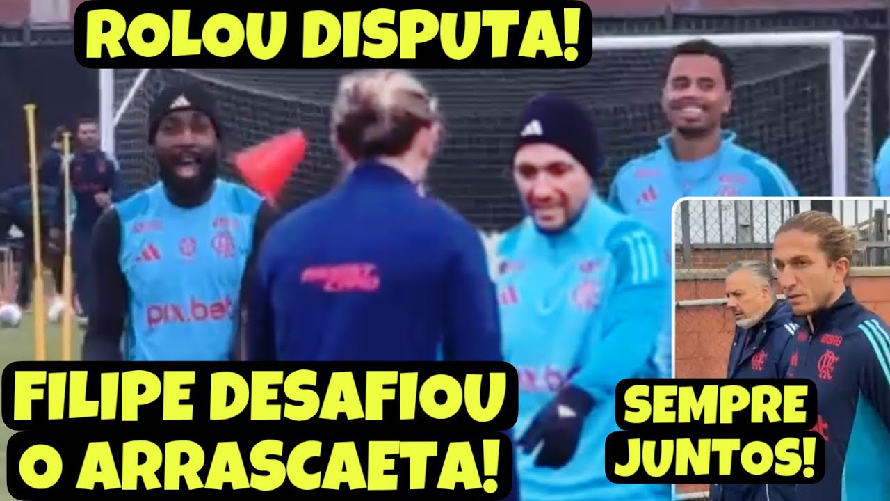 INACREDITÁVEL! FILIPE LUÍS DESAFIOU ARRASCAETA NO TREINO DO FLAMENGO! CONFIRA O QUE ROLOU NOS EUA!