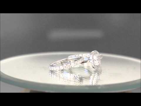 14K WHITE GOLD ROUND CUT DIAMOND BEZEL ENGAGEMENT RING BANDS 2.40CT - KNR INC - 734