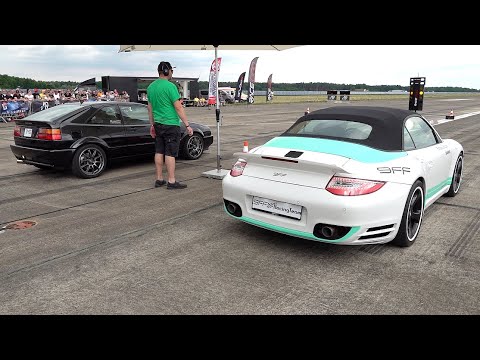 650HP VW Corrado R32 Turbo 4Motion vs 740HP Porsche 9ff 740R