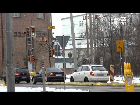 Gleisbau Kreuzung Berliner/Wittenberger Straße - Einschränkungen für Kfz-Verkehr (20.02.13)