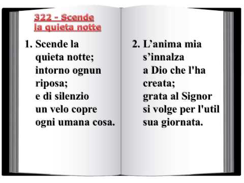 322 Scende la quieta notte - Innario Chiesa Cristiana Avventista del settimo Giorno 2014