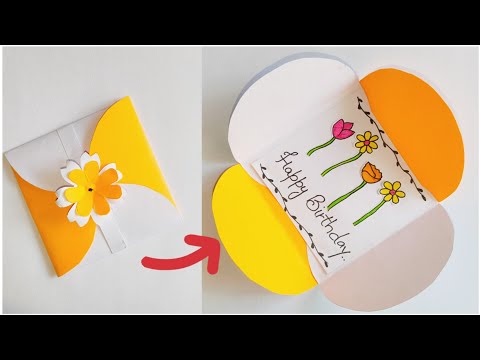 How to Make Very Easy Greeting Card // Beautiful Card // Birthday Card @ArshiaDIY