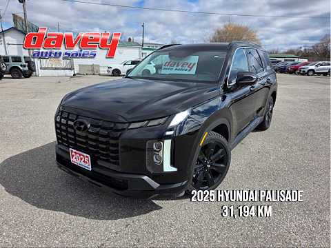 2025 Hyundai Palisade Urban 7-Passenger AWD in Black for sale at Davey Auto Sales Oshawa South in Oshawa, ON