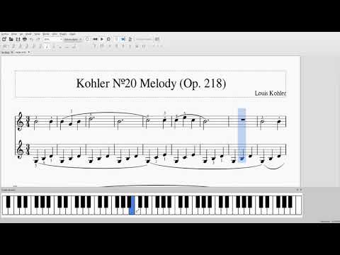 Kohler Nº20 (Melody) Op.218 - Piano tutorial