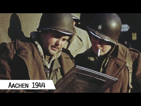 Aachen - nach der Schlacht im Oktober 1944 (in Farbe und HD, engl.OV)