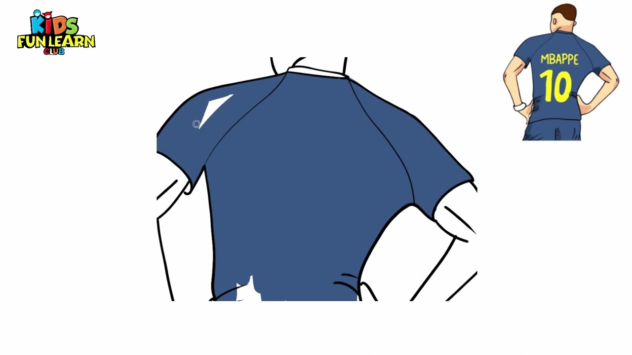 How To Draw Kylian Mbappe for Kids