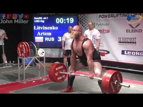 Artem Litvinenko - 1087.5kg 2nd Place 120+kg - European Open Powerlifting Championship 2018