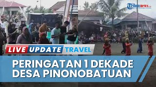 MERIAH Puluhan Anak Ikut Lomba Dansa Khas Mongondow dalam Peringatan 1 Dekade Desa Pinonobatuan