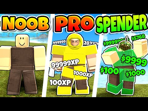Booga Booga NOOB vs PRO vs ROBUX SPENDER in ROBLOX