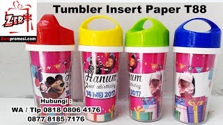 Jual Souvenir Tumbler Insert Paper T88 - botol minum promosi