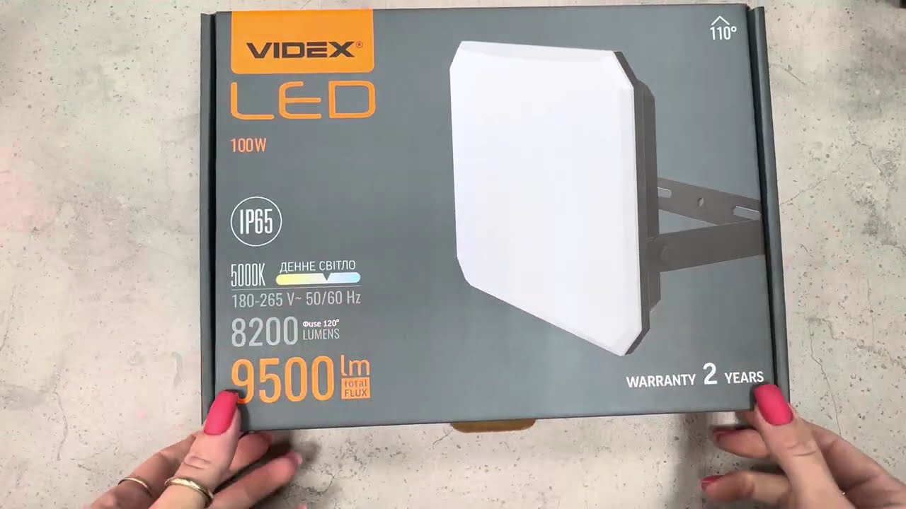 Світлодіодний прожектор VIDEX 100W 5000K (VLE-F3-1005B)