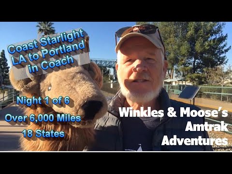 Amtrak Coast Starlight in Coach [27 Hours | Night-1]#amtrak #railroad #coach #train