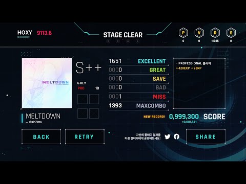 【OverRapid】MELTDOWN (Pro 18) S++ 999,300pts