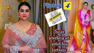 Flipkart END of SEASON sale Wedding wear Saree, Jewellery set, potali bag & Footwear@PoojaRikichoyal