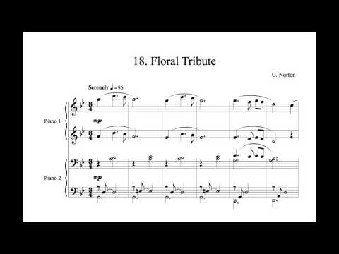 C. Norton - 18. Floral Tribute - Microjazz Piano duets collection 1 for piano four hands