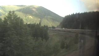 preview picture of video 'Empire Builder westbound - Thru Mts to Essex MT  2008-07-02'