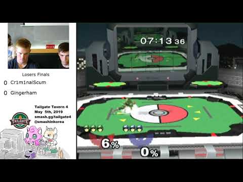 Cr1m1nalScum (Falcon) vs Gingerham (Falcon) - Losers Final (Bo5)- Tailgate Tavern 4 SSBM