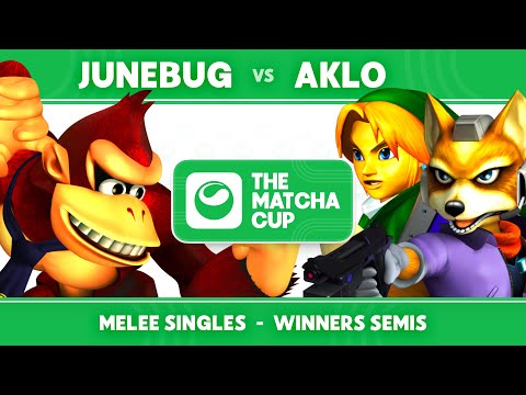 🍵Matcha Cup: Junebug (Donkey Kong) vs Aklo (Link / Fox) | SSBM Melee Winners Semis