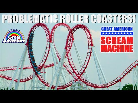 Problematic Roller Coasters - Great American Scream Machine - A Headbanging Mess