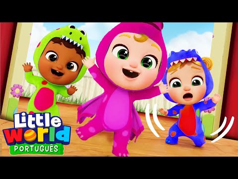 Nina e Nico na Dança do Dinossauro! | O Mundo de Nina e Nico - Little World Português
