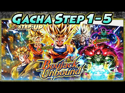3rd ANNIV PART-2 GACHA STEP 1-5 LF GOHAN, TRUNKS, BOUJACK 🔥🔥 DragonBall Legends
