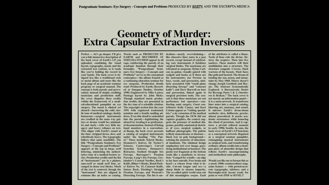 Earth x Black Noi$e – Geometry of Murder: Extra Capsular Extraction Inversions [Full Album 2026]