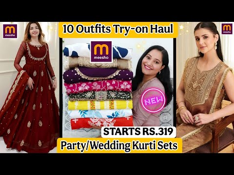 Meesho Wedding Wear Collection✨️kurti Sets, Dresses,Long Gown✨️STARTS Rs.319 Only✨️Meesho kurti haul