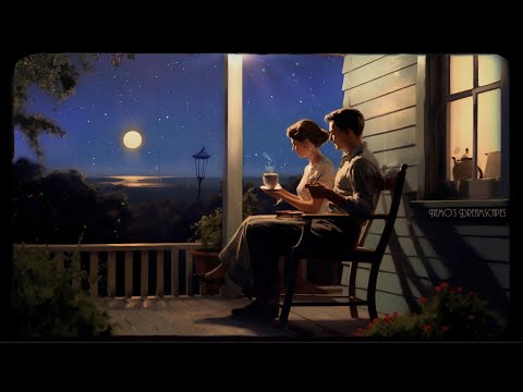 1949, sitting on a porch on a Summer night (Oldies playing in another room, crickets) 6 Hours ASMR