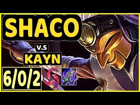 CHASESHACO (SHACO) vs KAYN - 6/0/2 KDA JUNGLE GAMEPLAY - NA Ranked DIAMOND