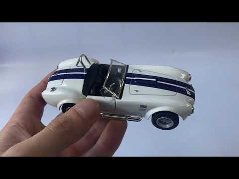 Машинка металлическая Kinsmart 1:32 «1965 Shelby Cobra 427 S/C» KT5322D инерционная / Синий