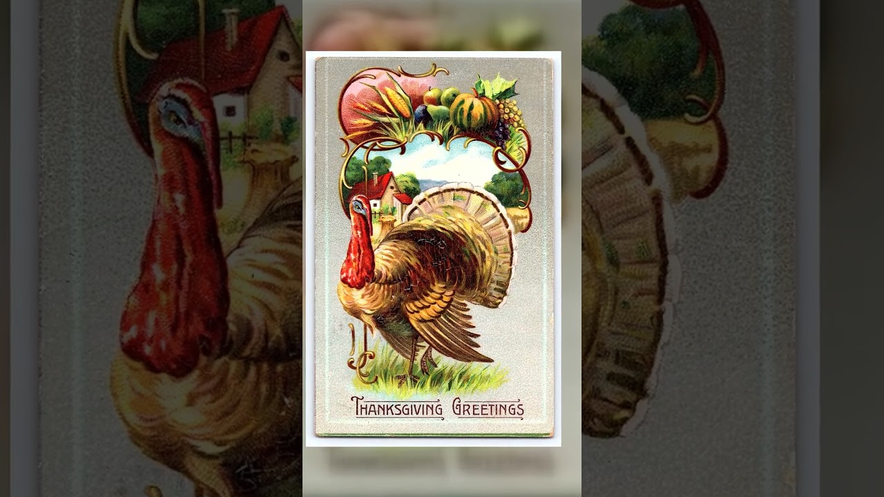 Thanksgiving Greetings, Divided Back Postcard, Wessington, SD, 1913 Video