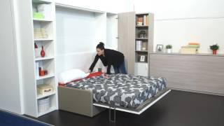 Video SPACE letto a scomparsa con abbinato sofà