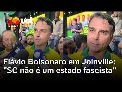 Flávio Bolsonaro em Joinville: ‘Santa Catarina não é um estado de fascistas’