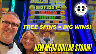 MEGA GRAND LINK DOLLAR STORM AUSSIE BOOMER! BIG WIN BONUSES WITH FULL WILD REELS! #lasvegas #slots