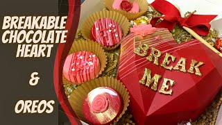 Breakable Chocolate Heart Tutorial | Chocolate Covered Oreos| Valentine's Day Ideas