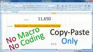 Excel Formula to convert Numbers to words in Rupees:  No Macro No Coding | SPELLNUMBER Function