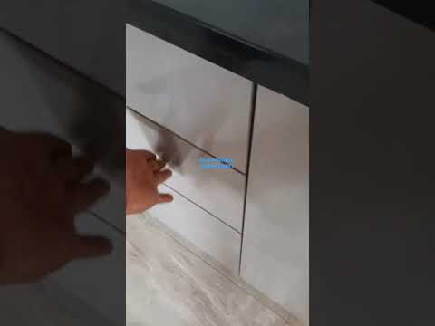 Modern acrylic modular kitchen cupboard
