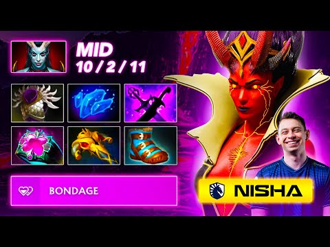 Nisha QUEEN OF PAIN Mid - NEW META BUILD! | Full Gameplay Dota Class [7.39C]