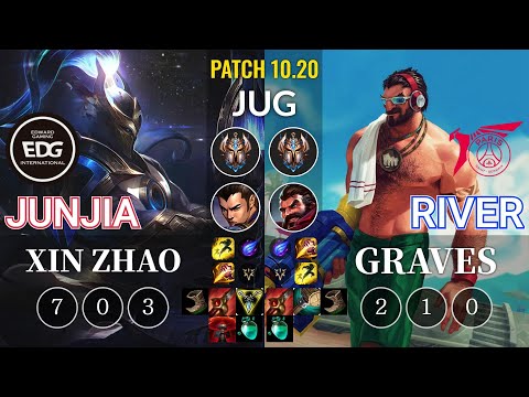 EDG JunJia Xin Zhao vs TLN River Graves Jungle - KR Patch 10.20
