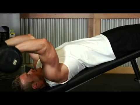 Decline EZ Bar Triceps Extension Exercise Guide and Video